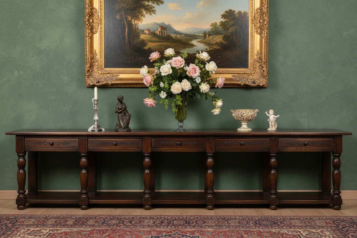An exceptionally long G2 (Greg Grant) mahogany Server/Console Table